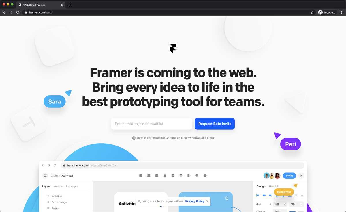 Framer Web beta